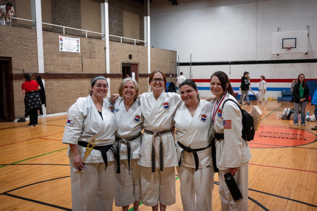 Group of female black belts