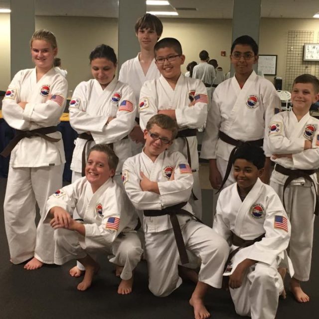 Group of young martial artists